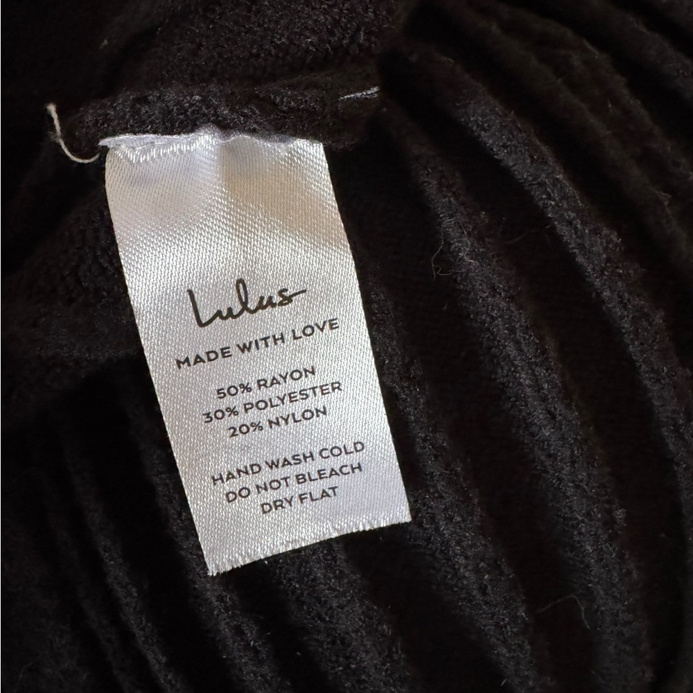 Lulu's Black Best Yet Ribbed Bodycon Sweater - Picture 8 of 10